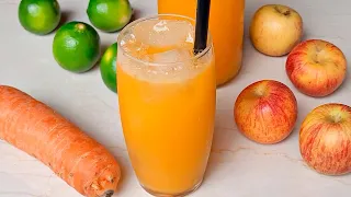 PRA QUE SERVE O SUCO DE CENOURA COM LIMÃO E MAÇA!