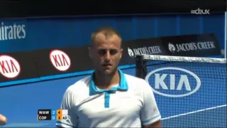 Copil's mighty serve