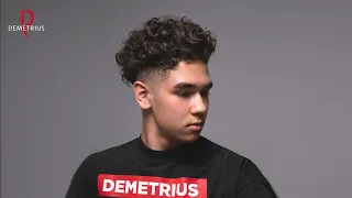 DEMETRIUS | Мужская стрижка Андеркат на кудрявые волосы | Undercut curly hair men | Стрижка бритвой