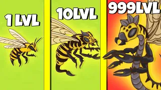 ЭВОЛЮЦИЯ ЗЛЫХ ПЧЁЛ, МАКСИМАЛЬНЫЙ УРОВЕНЬ! | Angry Bee Evolution