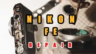 【ジャンク】シャッターが切れないNIKON FEを修理、モルト張替え、クリーニングしたぞい　フィルムカメラ