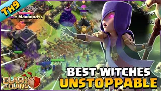 Th9 Witches Unstoppable Attack Strategy!! | Th9 Best Witch Attack Strategy 2023 - Clash of Clans