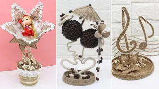 5 Jute craft ideas | Home decorating ideas | Jute showpiece idea