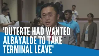 Duterte had wanted Albayalde to take terminal leave — Go
