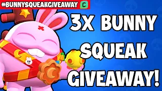 Brawl Stars: 3X BUNNY SQUEAK GIVEAWAY! #BunnySqueakGiveaway