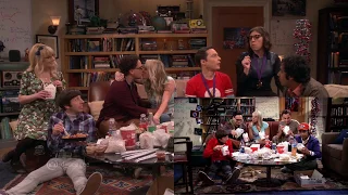 The Big Bang Theory all the opening credits vs. the last one (Chinese food scenes comparison)