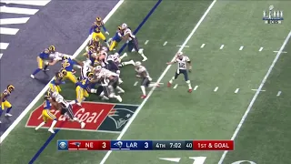 Sony Michel rushing touchdown in Super Bowl LIII