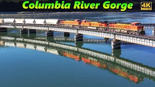 Mighty Columbia River Gorge Trains (4K) | March 15, 2024