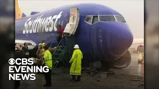 Southwest jet skids off Burbank runway