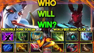 WHO WILL WIN? Between | INCREDIBLE SONIC SCREAM Queen of Pain Vs. World Best Right Click Terrorblade