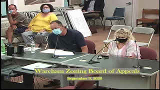 Wareham Zoning Board of Appeals Meeting 9-9-2020