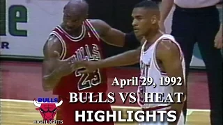 Apr 29, 1992 Bulls vs Heat game 3 highlights