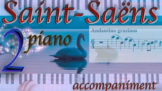 Saint Saëns The Swan / Le Cygne accompaniment sliding sheet music karaoke playalong  carneval