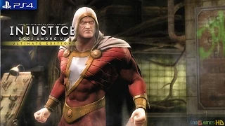 Injustice: Gods Among Us Ultimate Edition Single Fight PS4 Gameplay - Shazam VS Sinestro