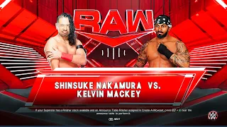 WWE 2K23  Shinsuke Nakamura Vs Kelvin Mackey  "RAW"  1/29/2024  (XBOX Series X)