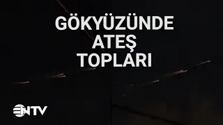 @NTV  ABD'de gökyüzünde yanarak ilerleyen ateş topları kamerada