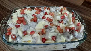 Creamy Fruit Chaat Recipe by unique home kitchen | Easy and quick recipe