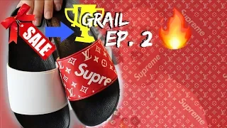 SUPREME x LOUIS VUITTON CUSTOM SLIDES: SALE TO GRAIL EP. 2