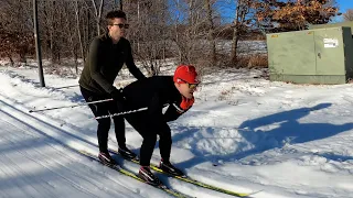 Tandem Cross Country Skiing