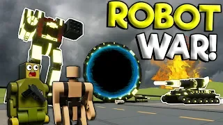 MASSIVE ROBOT WAR & END OF BOB?! - Brick Rigs Roleplay Gameplay - Lego City Normal Bob