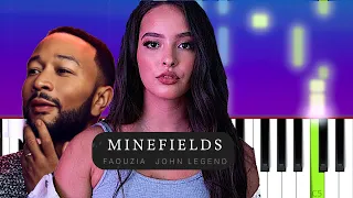 Faouzia & John Legend - Minefields  (Piano tutorial)