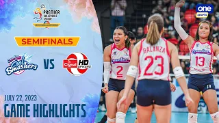 Creamline vs. Cignal semis highlights | 2023 PVL Invitational Conference - July 22, 2023