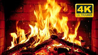 🔥 Cozy Fireplace 4K (12 HOURS). Fireplace with Crackling Fire Sounds. Crackling Fireplace 4K