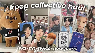 распаковка kpop карт и мерча stray kids, txt, twice, newjeans | kpop haul ep.13 🐰