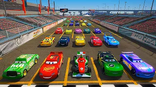 Race Pixar Cars in the Parking lot - McQueen and Friends The King Francesco Bernoulli Chick Hicks