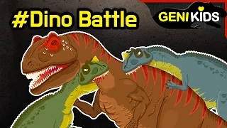 My Super DINO Fighting Short Movie | Dinosaurs Battle Cartoon ★ GeniAdventure