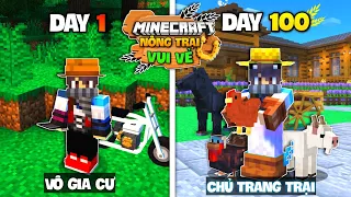 100 NGÀY TRỞ THÀNH NÔNG DÂN TRONG MINECRAFT NÔNG TRẠI VUI VẺ - KHỞI NGHIỆP GIAN NAN!