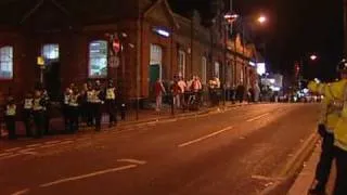 Police investigate mass violence at Carling Cup clash