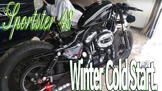 Sportster 48 (Cold Winter Start)