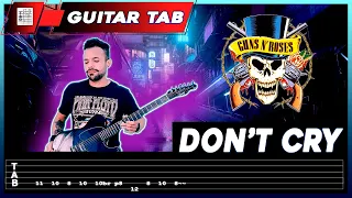 【GUNS N' ROSES】[ Don't Cry ] cover Dotti Brothers | LESSON | GUITAR TAB