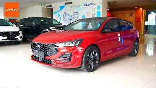 Exterior interior details photographed 2022 ford Focus hatchback