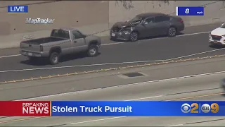 Pursuit Suspect Crashes Head-On Into Car