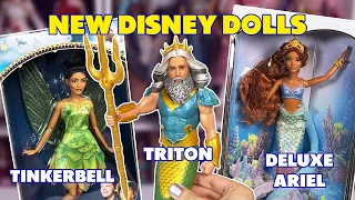 NEW Disney Dolls- Review & Unboxing. Tinkerbell, King Triton, & Deluxe Ariel