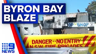 Fire incinerates Bryon Bay store | 9 News Australia