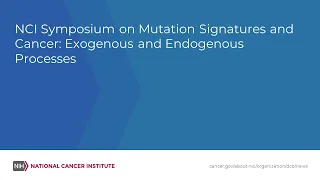 NCI Symposium on Mutation Signatures and Cancer: Exogenous and Endogenous Processes