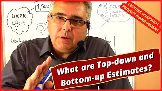 What are Top-down and Bottom-up  Estimates? Apply estimates to each WBS component Project Management