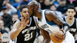 Tim Duncan vs Kevin Garnett (Every 1 on 1 Plays available in Youtube!)