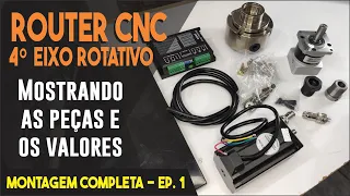 Peças do 4º Eixo Rotativo da Minha Router CNC - Ep 1