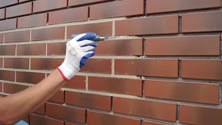 Quick-mix  Затирка швов кирпичной кладки! grouting of brickwork!