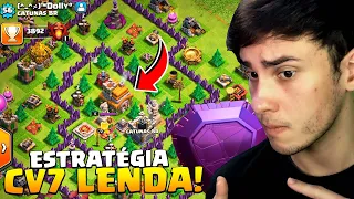 INCRÍVEL ESTRATÉGIA CV7 LENDÁRIA! ELE ESTÁ MITANDO NO CLASH OF CLANS!!