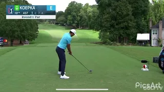 Brooks Koepka triple bogeys and lets out a massive fart at the Wyndham (8/14/2020)