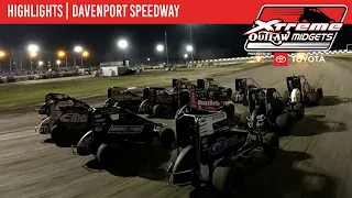 Xtreme Outlaw Midget Series | Davenport Speedway | August 26th | HIGHLIGHTS