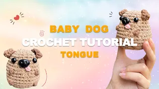 Dog Crochet tutorial - How to crochet french bulldog tongue?