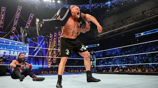 The Beast Brock Lesnar is interrumpt by The Rock WWE 2024 Brock Lesnar vs The Rock vs Roman Reigns