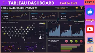Tableau Dashboard from start to end (Part 2) | Sales Dashboard Overview | @datatutorials1 #tableau