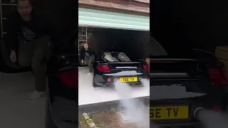 SOUND ON! Porsche Carrera GT with titanium exhaust cold start! #shorts #porsche #carreragt #v10